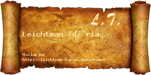 Leichtman Tíria névjegykártya